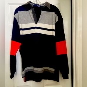 Nautica Long Sleeve Rugby Polo Shirt